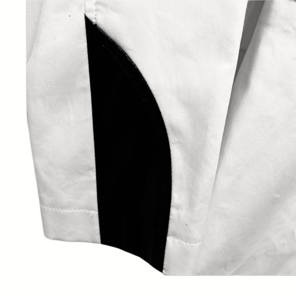 Via Spiga Women’s Ivory & Black Belted Midi Trench Coat 100% Cotton Sz XS NWOT - Picture 8 of 14